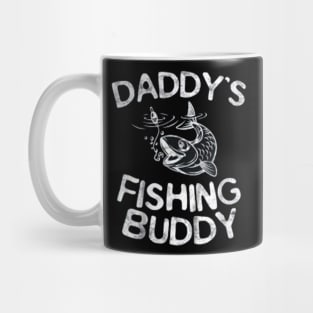 Kids Daddy's Fishing Buddy T-Shirt Young Fisherman Gift Shirt Mug